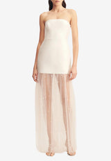 Shona Joy Dewdrop Contrast Strapless Maxi Dress 1255482_IVORY