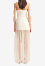 Shona Joy Dewdrop Contrast Strapless Maxi Dress 1255482_IVORY