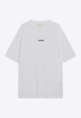 Fear Of God Essentials Logo patch Crewneck T-shirt White 125SP254284F_FEARE-BW
