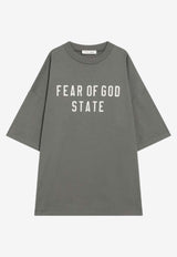 Fear Of God Essentials 90's Logo Oversized T-shirt Green 125SP254477F/R_FEARE-MO