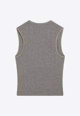 Fear Of God Essentials Logo Patch Ribbed Tank Top Gray 125SP257083FW_FEARE-HH