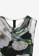 فستان قصير بنقشة زهور