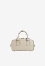 Miu Miu Arcadie Calf Leather Handbag Gray