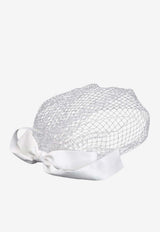 Maison Michel Annie Head Acc Hat White