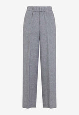 Peserico Straight-Leg Tailored Pants Blue