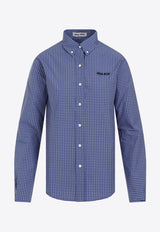 Checked Shirt with Logo-Lettering