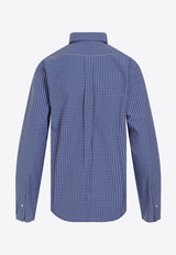 Checked Shirt with Logo-Lettering