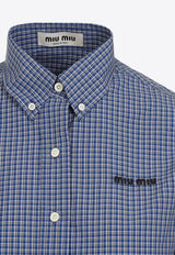 Checked Shirt with Logo-Lettering