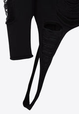 Shredded Long-Sleeved Wool T-shirt