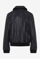Zip-Up Leather Jacket
