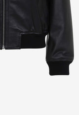 Zip-Up Leather Jacket