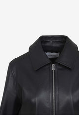 Zip-Up Leather Jacket