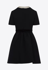 فستان قصر بعقدة فراشية مزدوجة