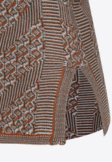 توب محبوك بنمط متعرج بلا أكمام