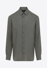 Long-Sleeved Linen Shirt
