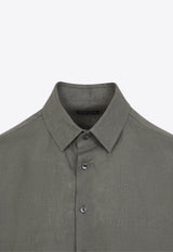 Long-Sleeved Linen Shirt