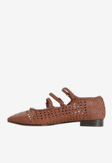Ariana S. Braided Leather Ballet Flats