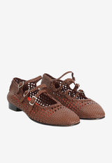 Ariana S. Braided Leather Ballet Flats
