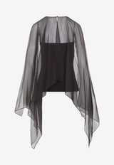 Wide-Sleeves Chiffon Top