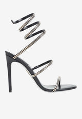 Cleo 110 Crystal-Embellished Leather Sandals