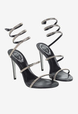 Cleo 110 Crystal-Embellished Leather Sandals
