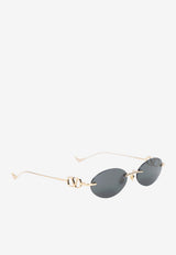 VLogo Oval-Shaped Sunglasses