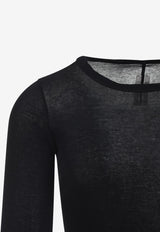 Long-Sleeved Sheer T-shirt