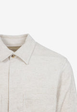Long-Sleeved Button-Up Shirt