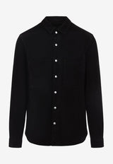 Suede Button-Up Shirt