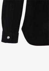 Suede Button-Up Shirt