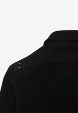 Suede Button-Up Shirt