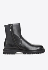 Leather Zip Ankle Boots