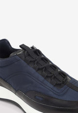Nylon and Leather Low-Top Sneakers
