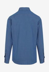 Long-Sleeved Denim Shirt