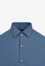 Long-Sleeved Denim Shirt