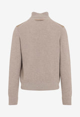 Oasi Knitted Cashmere and Suede Jacket