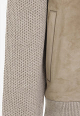 Oasi Knitted Cashmere and Suede Jacket
