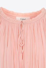 Ruffled Silk Mini Dress