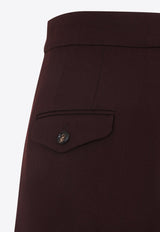 Wool Tailored Straight-Leg Pants