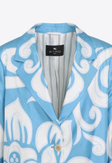 معطف مطبوع من الحرير