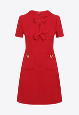 فستان قصير من الكريب