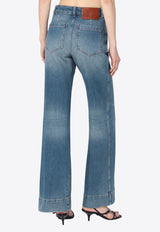 Victoria Beckham Flared Faded Jeans Blue 1325DJE005218U-RDE/R_VIBEC-WB