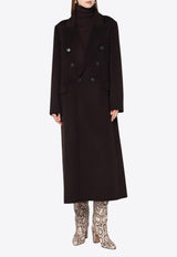 Victoria Beckham Double-Breasted Wool Coat Brown 1325WCT006440AWO/R_VIBEC-CC