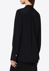 Victoria Beckham Long-Sleeved Silk Shirt Black 1325WSH006457AVI/R_VIBEC-BLK