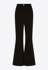 Ferragamo High-Rise Flared Pants Brown 13G988 P 785197 DARK EXPRESSO