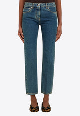 Ferragamo Logo Patch Slim Jeans Blue 13H256 P 785743 DENIM