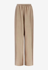 Ferragamo Gancini Silk Jacquard Pajama Pants Beige 13I433 P 793656 SAFARI