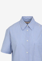 فستان قصير بقَصة قميص قصير الأكمام