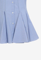 فستان قصير بقَصة قميص قصير الأكمام