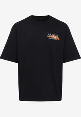 Amiri Hollywood Horse-Printed Crewneck T-shirt Black
